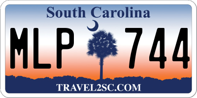 SC license plate MLP744