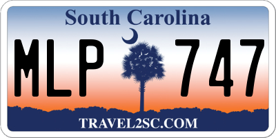 SC license plate MLP747