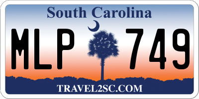 SC license plate MLP749