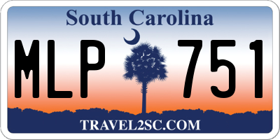 SC license plate MLP751