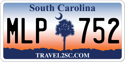 SC license plate MLP752