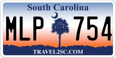 SC license plate MLP754