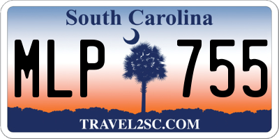 SC license plate MLP755