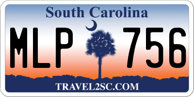 SC license plate MLP756