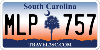 SC license plate MLP757