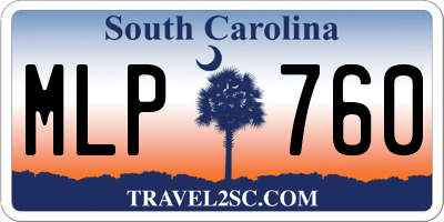 SC license plate MLP760