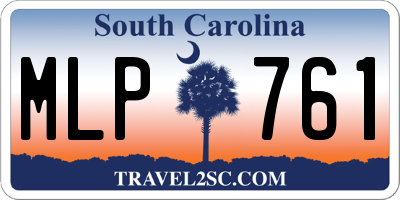 SC license plate MLP761