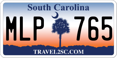 SC license plate MLP765