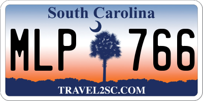 SC license plate MLP766