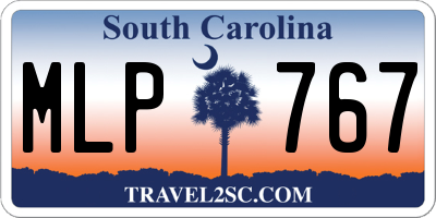 SC license plate MLP767