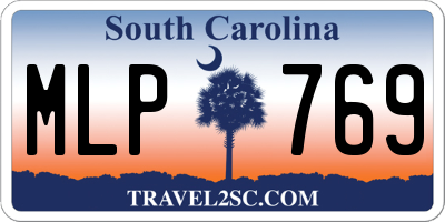 SC license plate MLP769