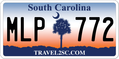 SC license plate MLP772