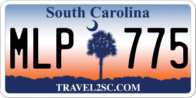 SC license plate MLP775