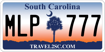 SC license plate MLP777