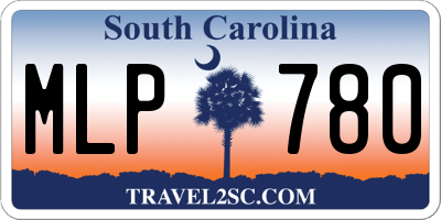 SC license plate MLP780