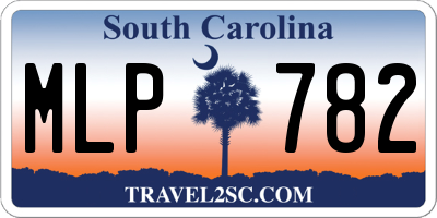 SC license plate MLP782