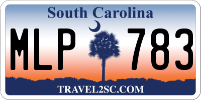 SC license plate MLP783