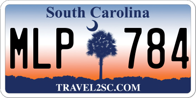 SC license plate MLP784