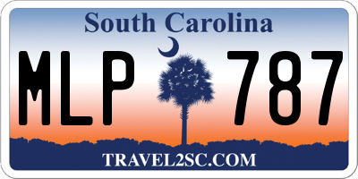 SC license plate MLP787