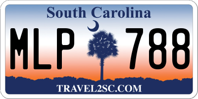 SC license plate MLP788