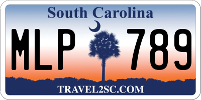 SC license plate MLP789