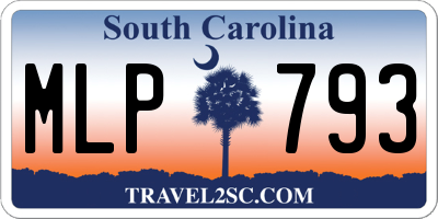 SC license plate MLP793