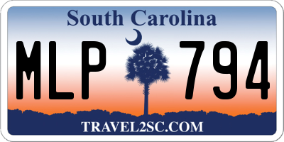 SC license plate MLP794