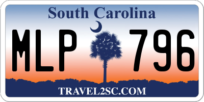 SC license plate MLP796