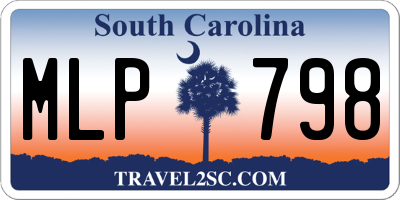 SC license plate MLP798