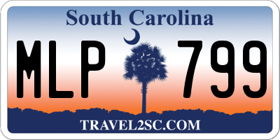 SC license plate MLP799