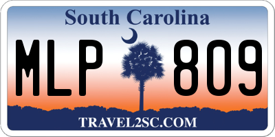 SC license plate MLP809