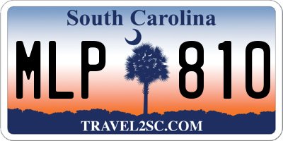 SC license plate MLP810