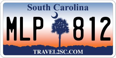 SC license plate MLP812