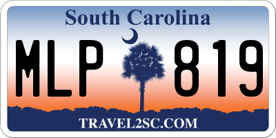 SC license plate MLP819