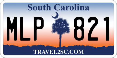 SC license plate MLP821