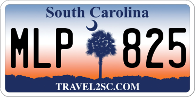 SC license plate MLP825