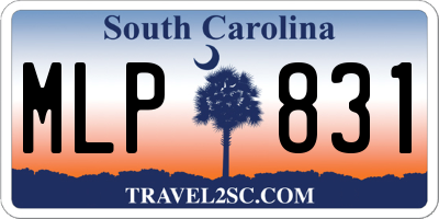 SC license plate MLP831
