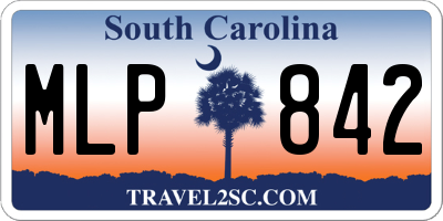 SC license plate MLP842