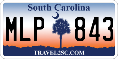 SC license plate MLP843