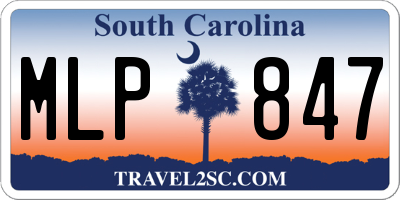 SC license plate MLP847