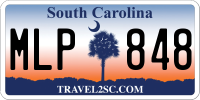 SC license plate MLP848