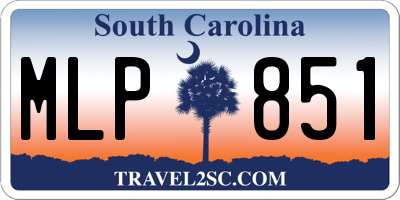 SC license plate MLP851