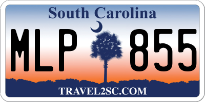 SC license plate MLP855
