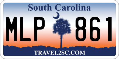 SC license plate MLP861