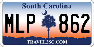 SC license plate MLP862