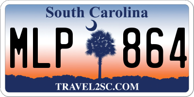 SC license plate MLP864