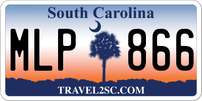 SC license plate MLP866