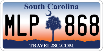 SC license plate MLP868