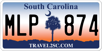 SC license plate MLP874