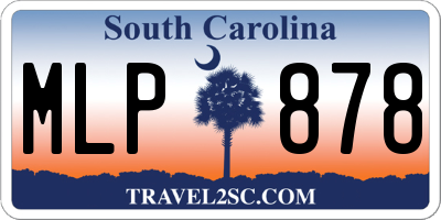 SC license plate MLP878